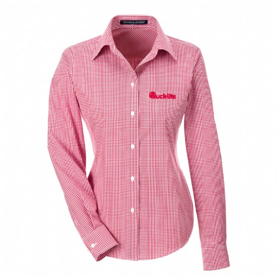 Devon & Jones Ladies' Crown Woven Collection Gingham Check #2