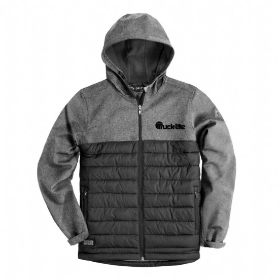 DRI DUCK Ladies Vista Soft Shell Puffer Jacket- black heather