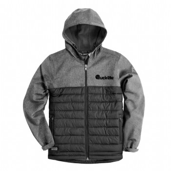 DRI DUCK Ladies Vista Soft Shell Puffer Jacket- black heather