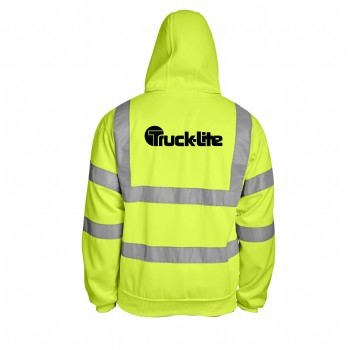 Berne Hi-Vis Class 3 Lined Hooded Sweatshirt